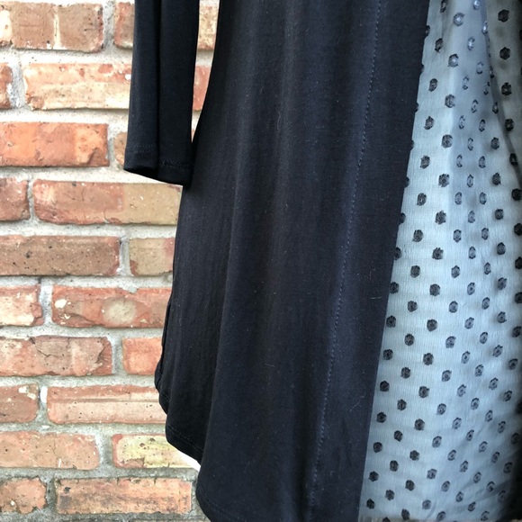 Kim & MIA Black Top with Sheer Back Tunic - Picture 4 of 8